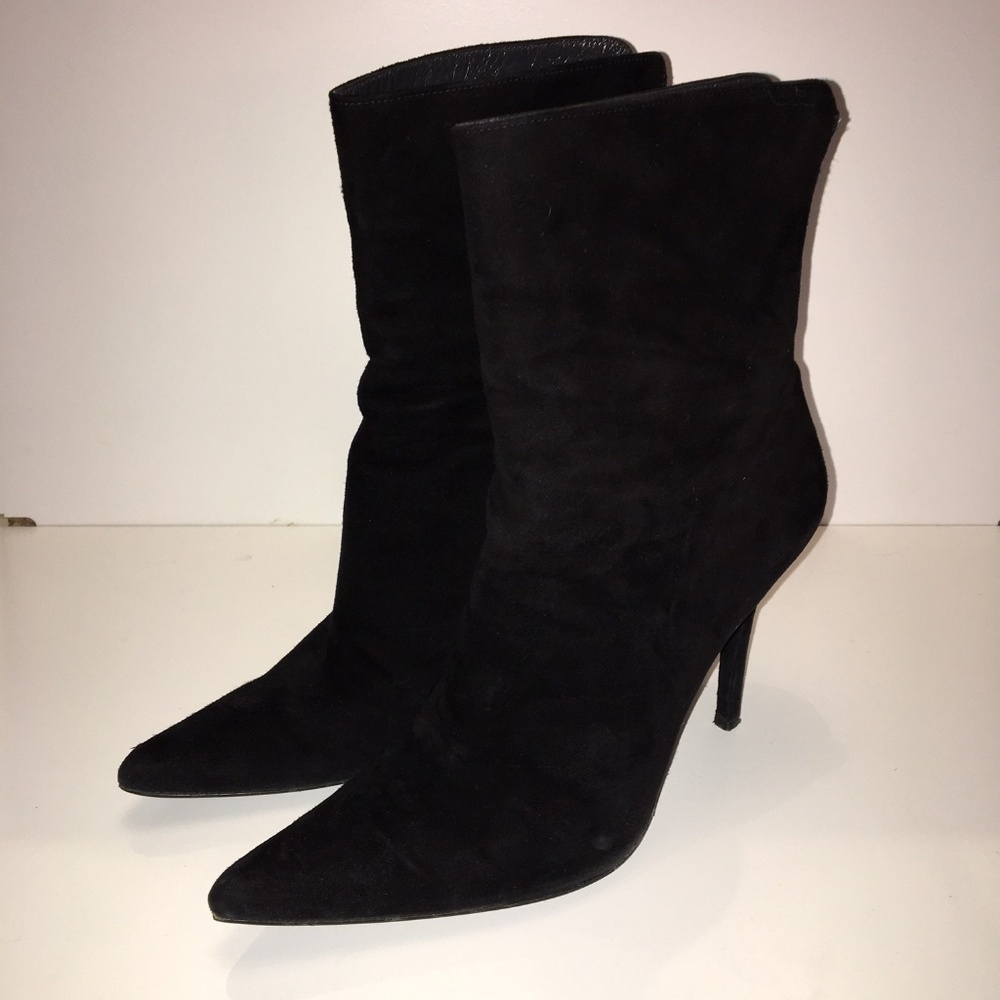 Stuart Weitzman Stiletto Heel Black Suede Bootie